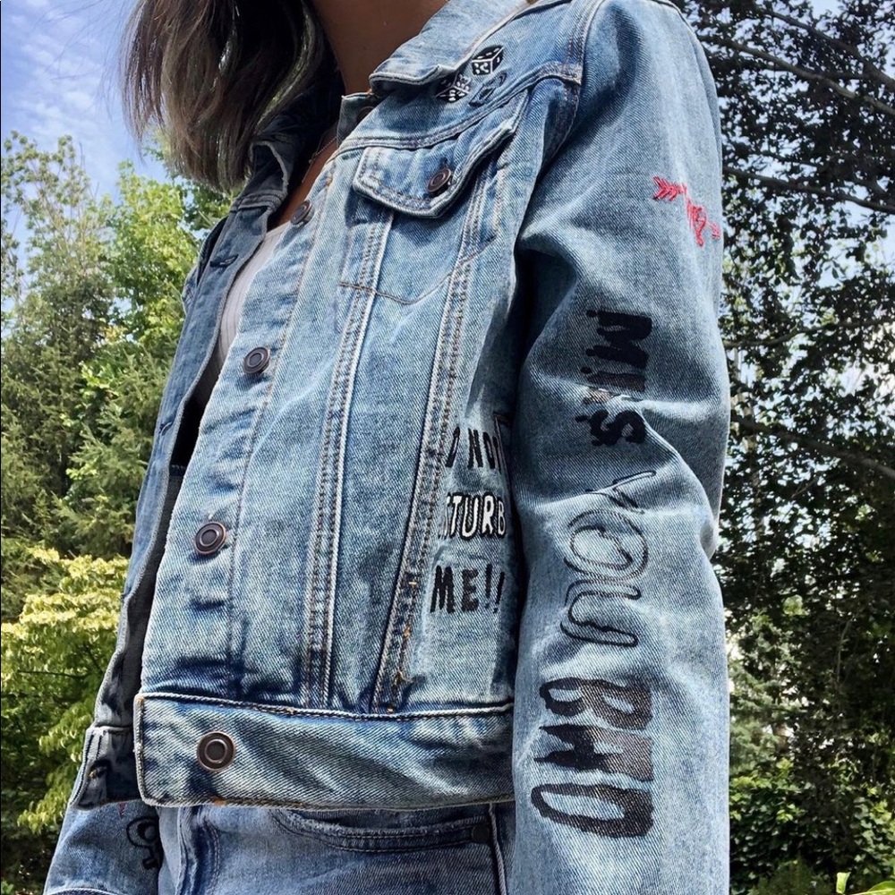 Forever 21 Jean Jacket with Graphics